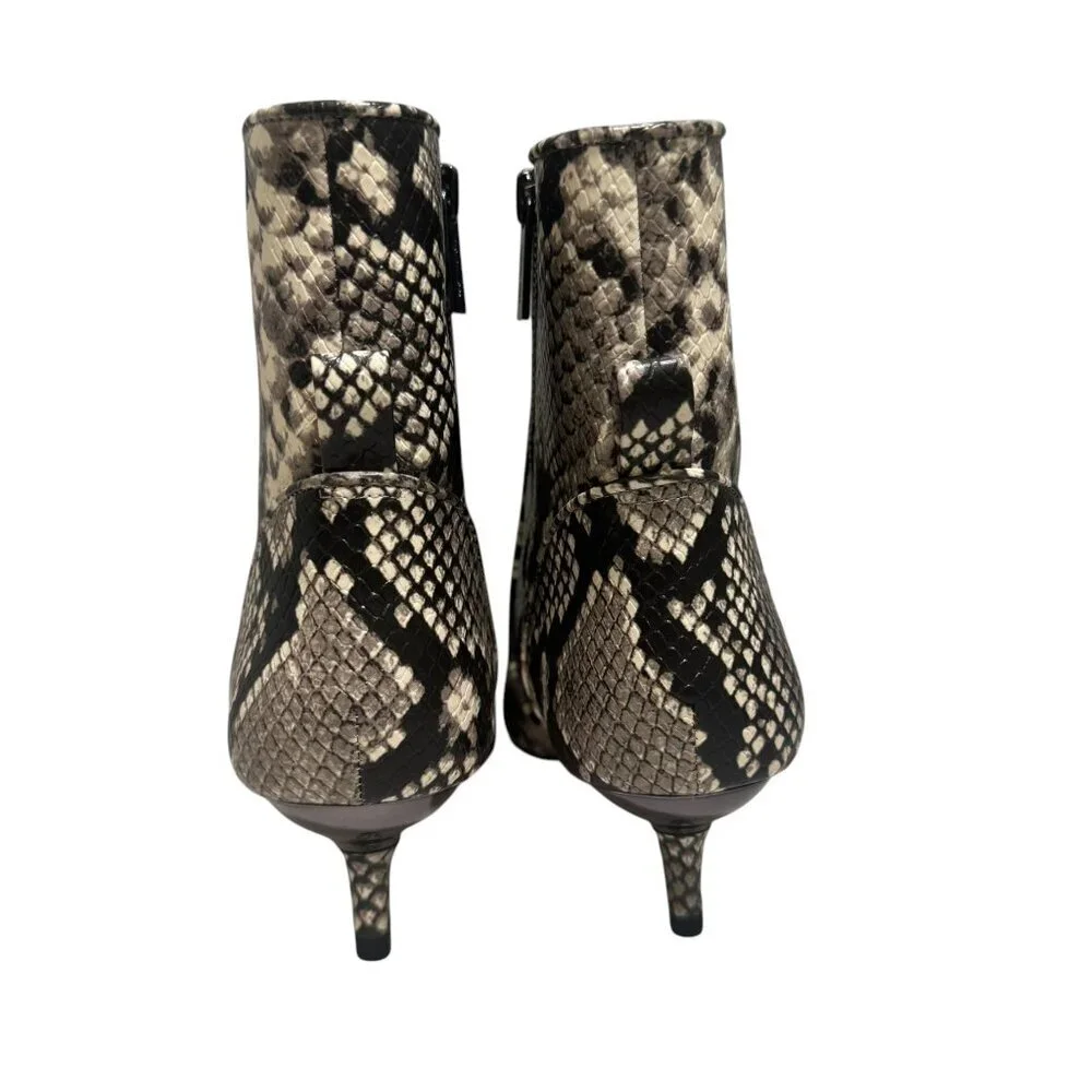 MICHAEL Michael Kors Kadence Snake-Embossed Ankle Booties SZ 8 NEW‎ $225